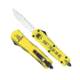 CobraTec Knives FS-3 Medium OTF Automatic Folding Knives, 3in, D2 Steel, Drop Non-Serrated Blade, Cerakote/Don'T Tread On Me Handle, MDTOMFS-3DNS