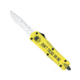 CobraTec Knives FS-3 Medium OTF Automatic Folding Knives, 3in, D2 Steel, Drop Non-Serrated Blade, Cerakote/Don'T Tread On Me Handle, MDTOMFS-3DNS