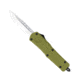 CobraTec Knives FS-3 Medium OTF Automatic Folding Knives, 3in, D2 Steel, Drop Non-Serrated Blade, Od Green Handle, MODFS-3DNS