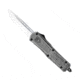 CobraTec Knives FS-3 Medium OTF Automatic Folding Knives, 3in, D2 Steel, Drop Non-Serrated Blade, Stonewash Handle, MSWFS-3DNS