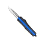 CobraTec Knives FS-3 Medium OTF Automatic Folding Knives, 3in, D2 Steel, Drop Serrated Blade, Blue Line Usa Flag Handle, MBLUSAFS-3DS