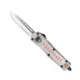 CobraTec Knives FS-3 Medium OTF Automatic Folding Knives, 3in, D2 Steel, Drop Serrated Blade, Cerakote/Molon Labe Handle, MMLFS-3DS