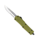 CobraTec Knives FS-3 Medium OTF Automatic Folding Knives, 3in, D2 Steel, Drop Serrated Blade, Od Green Handle, MODFS-3DS