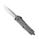 CobraTec Knives FS-3 Medium OTF Automatic Folding Knives, 3in, D2 Steel, Drop Serrated Blade, Stonewash Handle, MSWFS-3DS