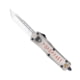 CobraTec Knives FS-3 Medium OTF Automatic Folding Knives, 3in, D2 Steel, Tanto Non-Serrated Blade, Cerakote/Molon Labe Handle, MMLFS-3TNS