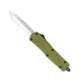 CobraTec Knives FS-3 Medium OTF Automatic Folding Knives, 3in, D2 Steel, Tanto Non-Serrated Blade, Od Green Handle, MODFS-3TNS