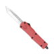 CobraTec Knives FS-3 Medium OTF Automatic Folding Knives, 3in, D2 Steel, Tanto Non-Serrated Blade, Red Handle, MRFS-3TNS