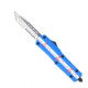 CobraTec Knives FS-3 Medium OTF Automatic Folding Knives, 3in, D2 Steel, Tanto Serrated Blade, Ems Handle, MEMSFS-3TS