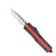CobraTec Knives FS-3 Medium OTF Automatic Folding Knives, 3in, D2 Steel, Tanto Serrated Blade, Red Line Fire Fighter Handle, MRLFFFS-3TS