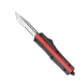 CobraTec Knives FS-3 Medium OTF Automatic Folding Knives, 3in, D2 Steel, Tanto Serrated Blade, Red Line Fire Fighter Handle, MRLFFFS-3TS