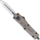 CobraTec Knives FS-3 Medium OTF Automatic Folding Knives, 3in, D2 Steel, Dagger Blade Non Serrated, Sand Handle, MWTPFS3DAGNS