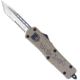 CobraTec Knives FS-3 Medium OTF Automatic Folding Knives, 3in, D2 Steel, Tanto Serrated, Sand Handle, MWTPFS3TS