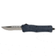 CobraTec Knives CTK-1 Medium OTF Automatic Folding Knife, 3in, D2 Steel, Drop Serrated, Aluminum Alloy NYPD Blue Handle, MNYCTK1MDS