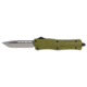 CobraTec Knives CTK-1 Medium OTF Automatic Folding Knife, 3in, D2 Steel, Tanto Not Serrated, Aluminum Alloy OD Green Handle, MODCTK1MTNS