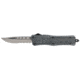 CobraTec Knives CTK-1 Medium OTF Automatic Folding Knife, 3in, D2 Steel, Drop Serrated, Aluminum Alloy Carbon Fiber Handle, MSCFTK1MDS