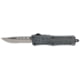CobraTec Knives CTK-1 Medium OTF Automatic Folding Knife, 3in, D2 Steel, Drop Serrated, Aluminum Alloy Carbon Fiber Handle, MSCFTK1MDS