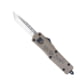 CobraTec Knives FS-3 Medium OTF Automatic Folding Knives, 3in, D2 Steel Blade, Tanto Point Plain Blade, Aluminum, Tan Cerakoted/Sand Handle, MWTPFS-3TNS