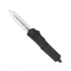 CobraTec Knives FS-3 Small OTF Automatic Folding Knife, 2.75in, D2 Steel, Dagger Non-Serrated Blade, Black Handle, SBFS-3DAGNS