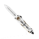CobraTec Knives FS-3 Small OTF Automatic Folding Knife, 2.75in, D2 Steel, Dagger Non-Serrated Blade, Cerakote/Come And Take It Handle, SCATIFS-3DAGNS
