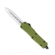 CobraTec Knives FS-3 Small OTF Automatic Folding Knife, 2.75in, D2 Steel, Dagger Non-Serrated Blade, Od Green Handle, SODFS-3DAGNS