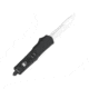 CobraTec Knives FS-3 Small OTF Automatic Folding Knife, 2.75in, D2 Steel, Drop Non-Serrated Blade, Black Handle, SBFS-3DNS
