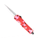 CobraTec Knives FS-3 Small OTF Automatic Folding Knife, 2.75in, D2 Steel, Drop Non-Serrated Blade, Cerakote/Pink Handle, SPKCAMFS-3DNS