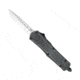 CobraTec Knives FS-3 Small OTF Automatic Folding Knife, 2.75in, D2 Steel, Drop Non-Serrated Blade, Stonewash Handle, SSWFS-3DNS