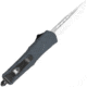 CobraTec Knives FS-3 Small OTF Automatic Folding Knife, 2.75in, D2 Steel, Drop Non-Serrated Blade, Grey Handle, SGYFS-3DNS