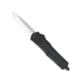 CobraTec Knives FS-3 Small OTF Automatic Folding Knife, 2.75in, D2 Steel, Tanto Non-Serrated Blade, Black Handle, SBFS-3TNS