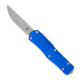 CobraTec Knives FS-X Small Gen II OTF Knife, 2.75in, Stonewashed D2 Steel Blade, Drop Non-Serrated Blade, Blue Handle, SBLUFS-XGEN2DNS