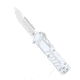 CobraTec Knives Special Forces OTF Automatic Folding Knife, 3.25 in, D2 Steel, Drop Point Blade, 6061-T6 Aluminum, Silver Handle, SILSFDNS
