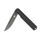 CobraTec Knives Streamline Folding Knive, 3.5in, D2 Stonewash, G-10, Black, CTBLKG10SL