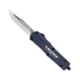 CobraTec Knives Trump 2024 Medium OTF 3 in Fixed Blade Knife, D2 Steel Blade, Cerakoted Handle, Tanto, Not Serrated, Blue, MTRP24BLUTNS