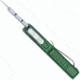 CobraTec Knives Utility OTF Plain Aluminum Blade, 3.38 OD Green Aluminum Handle, CTOTFUTODG