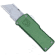 CobraTec Knives Utility OTF Plain Aluminum Blade, 3.38 OD Green Aluminum Handle, CTOTFUTODG