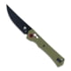 CobraTec Knives Legacy Bar Lock Folding Knife, 3.5in, Black Titanium D2 Steel Blade, OD Green G10 Handle, CTLEGODG