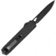 CobraTec Knives Black Mamba OTF Automatic Folding Knife, 2.75 in, D2 Steel, Spear Point Blade, 6061 T6 Aluminum, Black Handle, CTMBM