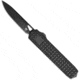 CobraTec Knives Black Mamba OTF Automatic Folding Knife, 2.75 in, D2 Steel, Spear Point Blade, 6061 T6 Aluminum, Black Handle, CTMBM