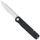 CobraTec Medium Cayden Drop Assisted Opening Folding Knife, Serrated Blade, Black, 1410100