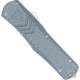 CobraTec Knives Medium FS-X Gen-3 Double Action OTF Automatic Folding Knife, 3in, D2 Steel, Drop Point Blade, Grey Handle, MGRYFS-XGEN3DNS