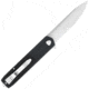 CobraTec Knives Medium Kuzio Assisted Opening Folding Knife, 3.25 in, D2 Steel, Drop Point, G-10, Black Handle, MCTKUZIOBLKDNS