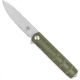 CobraTec Medium Kuzio Drop Folder Assisted Opening Folding Knife, OD Green, 1410122