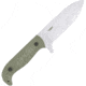 CobraTec Knives PSK Fixed Blade Knife, 4.5 in, 14C28N Satin Stonewashed Blade, Spear Point Blade, Micarta, OD Green Handle, CTPSKODGMCASSW