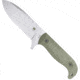 CobraTec Knives PSK Fixed Blade Knife, 4.5 in, 14C28N Satin Stonewashed Blade, Spear Point Blade, Micarta, OD Green Handle, CTPSKODGMCASSW