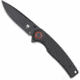 CobraTec Knives Samson Folding Knife, 3.25 in, D2 Steel, Clip Point, Micarta, Black Handle, CTSAMSONBLK, 1410160