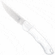 CobraTec Knives Savage Hidden Release Folding Knife, 3.25 in, M390, Drop Point, Aluminum, Silver, CTSAVDNSM390