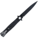 CobraTec Knives Stiletto Button Lock Folding Knife, 4 in, VG10 Steel, Spear Point Blade, G-10, Black Handle, CTSTLBLG1OBLKBLK