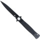 CobraTec Knives Stiletto Button Lock Folding Knife, 4 in, VG10 Steel, Spear Point Blade, G-10, Black Handle, CTSTLBLG1OBLKBLK