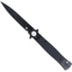 CobraTec Knives Stiletto Button Lock Folding Knife, 4 in, VG10 Steel, Spear Point Blade, G-10, Black Handle, CTSTLBLG1OBLKBLK