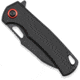CobraTec Knives Wolverine Liner Lock Serrated Folding Knife, 3.125 in, D2 Steel, Drop Point Blade, G-10, Black Handle, CTWOLVERINEBLKDS